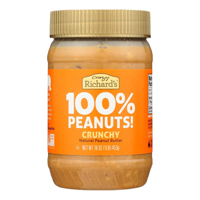 Crazy Richard's All-natural Crunchy Peanut Butter - Case Of 12 - 16 Oz - Orca Market