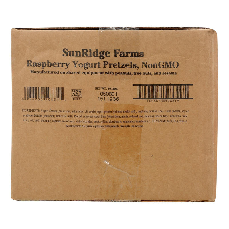 Sunridge Farms All Natural Raspberry Yogurt Pretzels - Single Bulk Item - 10lb - Orca Market