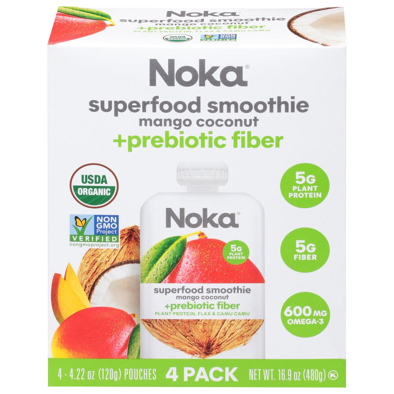 Noka - Superfood Smothie Mango Coconut - Case Of 6-4 Pack - Orca Market