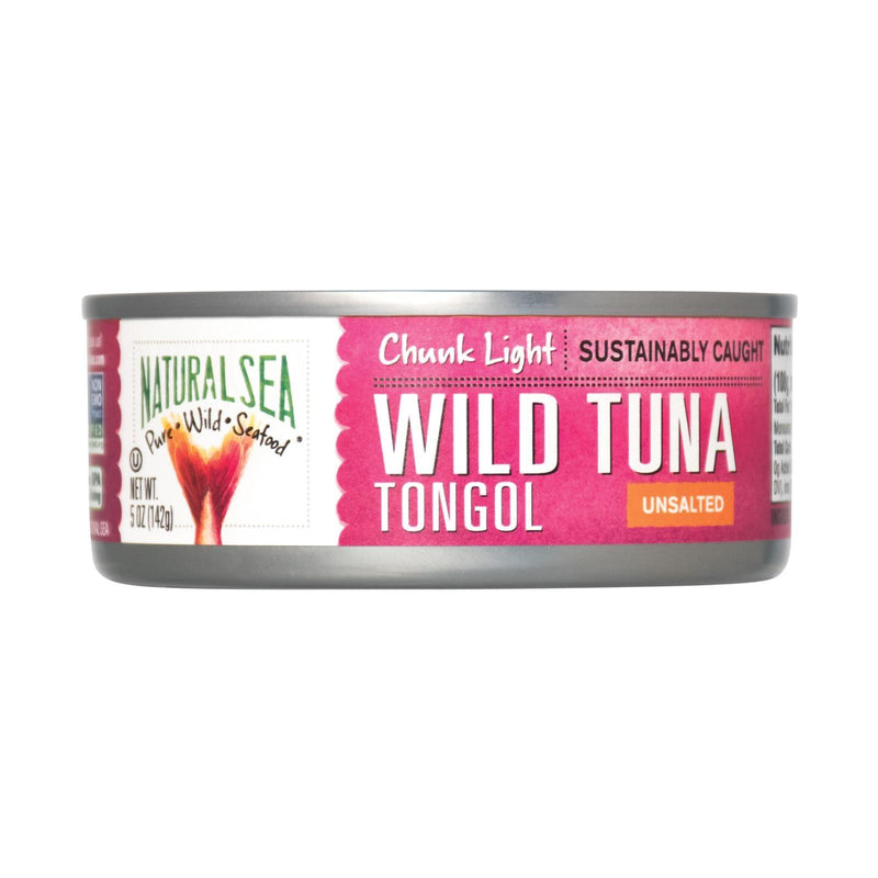 Natural Sea Wild Tongol Tuna, Unsalted, Chunk Light - Case Of 12 - 5 Oz - Orca Market