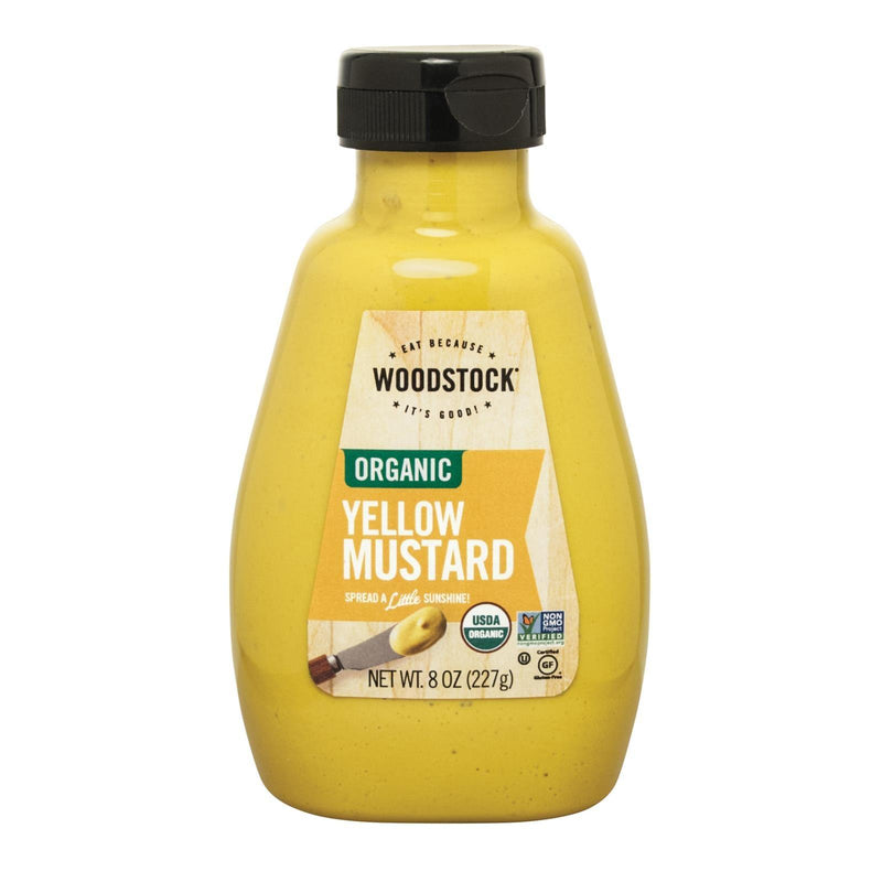 Woodstock Organic Yellow Mustard - Case Of 12 - 8 Oz - Orca Market