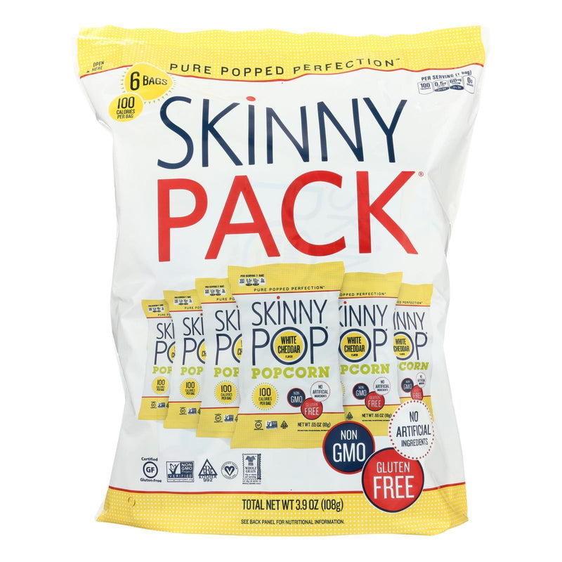 Skinnypop Popcorn Skinny Pop - White Cheddar - Case Of 10 - 0.65 Oz. - Orca Market