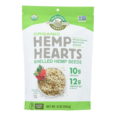 Manitoba Harvest Certified Organic Hemp Hearts Shelled Hemp Seed- Case Of 6 - 12 Oz - Orca Market