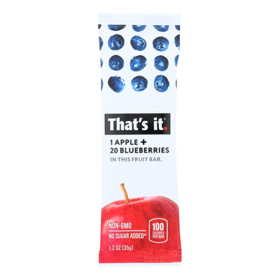 That's It Fruit Bar - Apple And Blueberry - Case Of 12 - 1.2 Oz - Orca Market