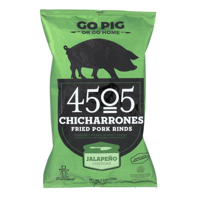 4505 - Pork Rinds - Chicharones - Jalapeno Cheddar - Case Of 12 - 2.5 Oz - Orca Market