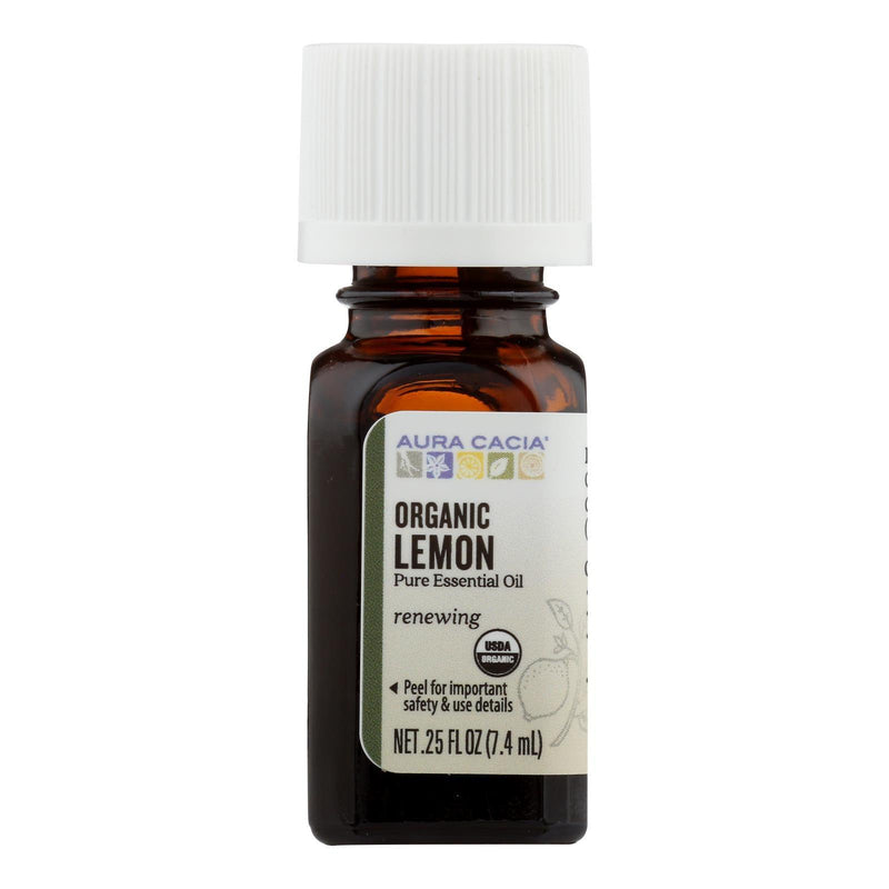 Aura Cacia - Organic Essential Oil - Lemon - .25 Oz - Orca Market