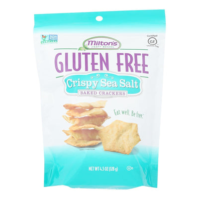 Miltons Gluten Free Baked Crackers - Crispy Sea Salt - Case Of 12 - 4.5 Oz. - Orca Market