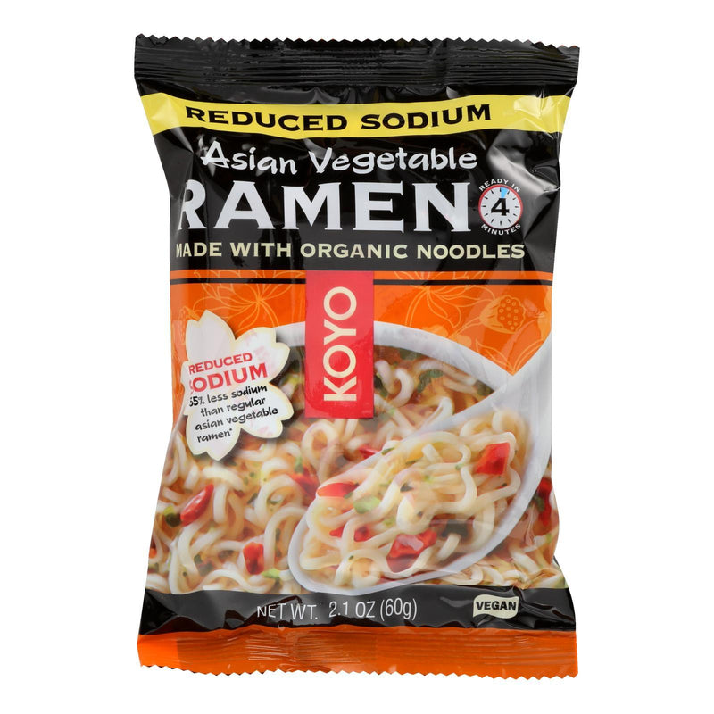 Koyo Ramen - Reduced Sodium Asian Vegetable - Case Of 12 - 2.1 Oz. - Orca Market