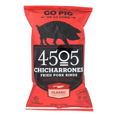 4505 - Pork Rinds - Chicharones - Chili - Salt - Case Of 12 - 2.5 Oz - Orca Market