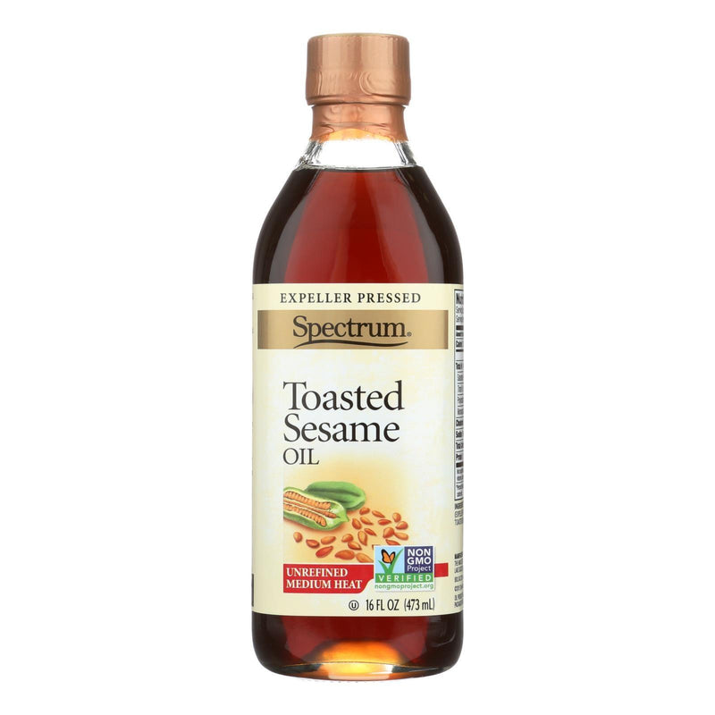 Spectrum Naturals Unrefined Toasted Sesame Oil - Case Of 12 - 16 Fl Oz. - Orca Market