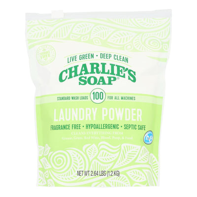 Charlies Soap Laundry Detergent - 100 Loads - Powder - 2.64 Lb - Case Of 6 - Orca Market