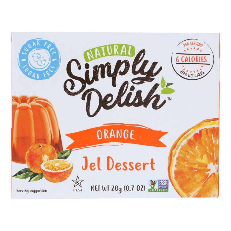 Simply Delish Natural Jel Dessert - Orange - Case Of 6 - 1.6 Oz. - Orca Market