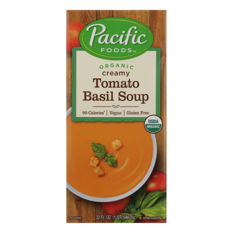 Pacific Natural Foods Tomato Basil Soup - Creamy - Case Of 12 - 32 Fl Oz. - Orca Market