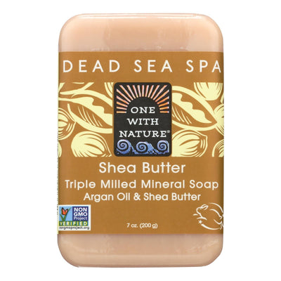 One With Nature Dead Sea Mineral Shea Butter Soap - 7 Oz - Orca Market