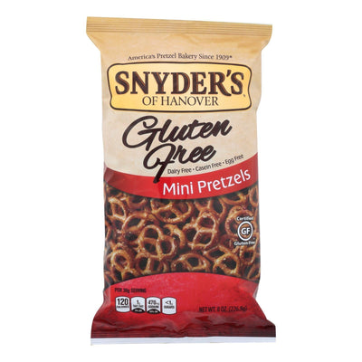 Snyder's Of Hanover Mini Pretzels - Gluten Free - Case Of 12 - 8 Oz. - Orca Market