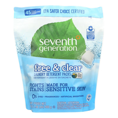 Seventh Generation Laundry Detergent - Packs - Case Of 8 - 45 Count - Orca Market