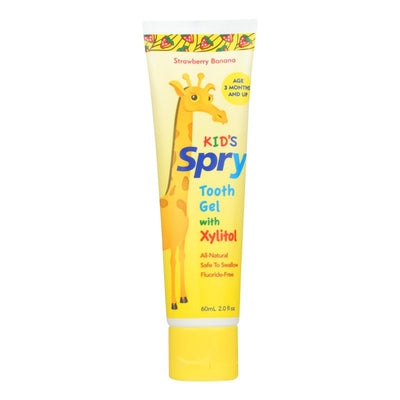 Spry Tooth Gel - Kids Strawberry And Banana - 2 Fl Oz. - Orca Market