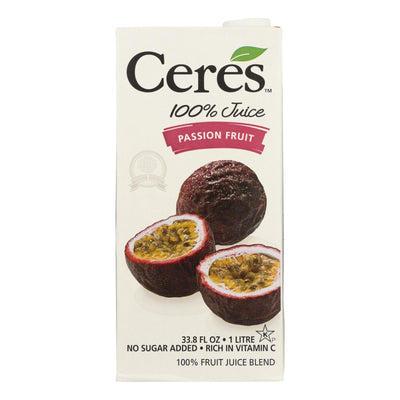 Ceres Juices Juice - Passion Fruit - Case Of 12 - 33.8 Fl Oz - Orca Market