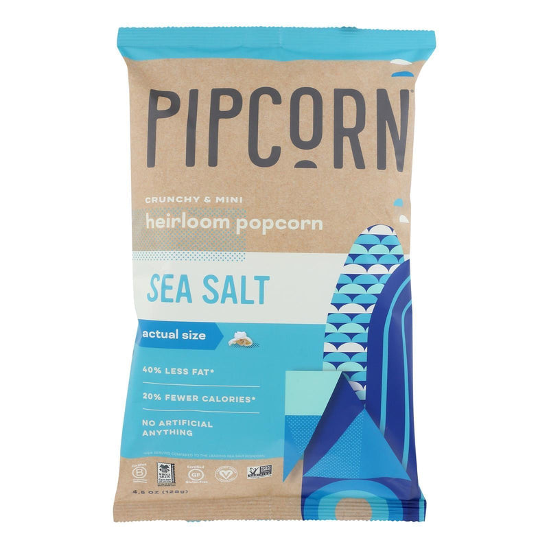 Pipcorn Mini Popcorn - Sea Salt - Case Of 12 - 4 Oz. - Orca Market