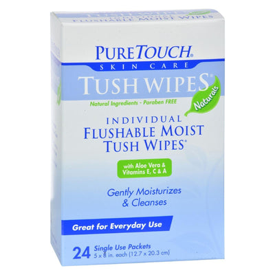 Puretouch Tush Wipes Flushable - 24 Wipes - Orca Market