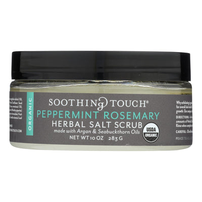 Soothing Touch Scrub - Organic - Salt - Herbal - Peppermint Rosemary - 10 Oz - Orca Market