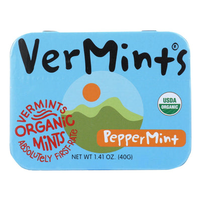 Vermints Breath Mints - All Natural - Peppermint - 1.41 Oz - Case Of 6 - Orca Market