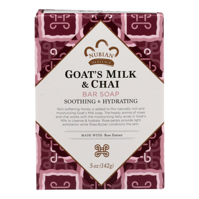 Nubian Heritage Bar Soap Goat's Milk And Chai - 5 Oz - Orca Market