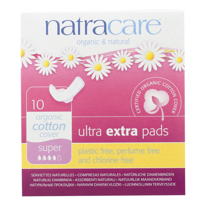 Natracare Ultra Extra Pads W/wings - Super - 10 Count - Orca Market