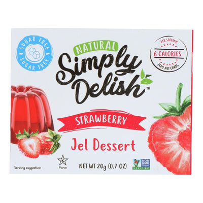 Simply Delish Jel Dessert - Strawberry - Case Of 6 - 1.6 Oz. - Orca Market