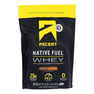 Ascent Native Fuel - Whey Chocolate Peanut Butter - 1 Each - 2 Lb - Orca Market