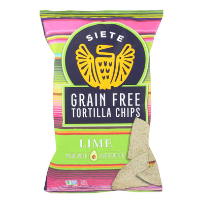 Siete Tortilla Chip - Lime - Case Of 12 - 5 Oz - Orca Market