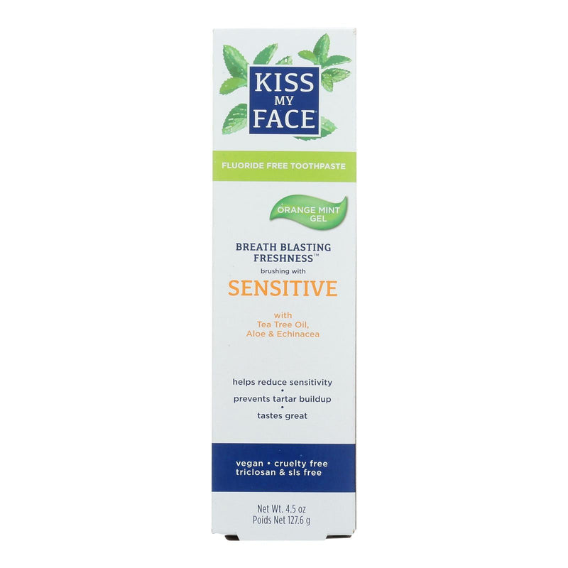 Kiss My Face Toothpaste - Sensitive - Fluoride Free - Gel - 4.5 Oz - Orca Market