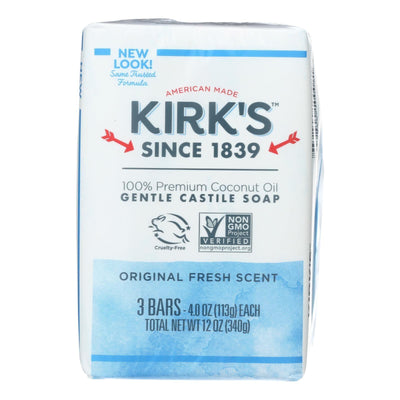 Kirk's Natural Castile Soap Original - 4 Oz Each / Pack Of 3 - Orca Market