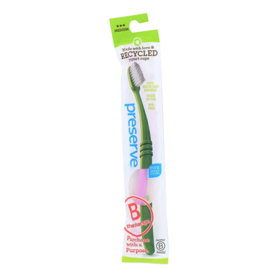 Preserve Adult Toothbrush In A Lightweight Pouch Medium - 6 Pack - Assorted Colors - Orca Market