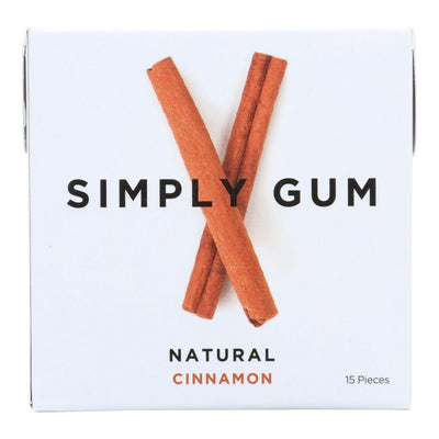 Simply Gum All Natural Gum - Cinnamon - Case Of 12 - 15 Count - Orca Market