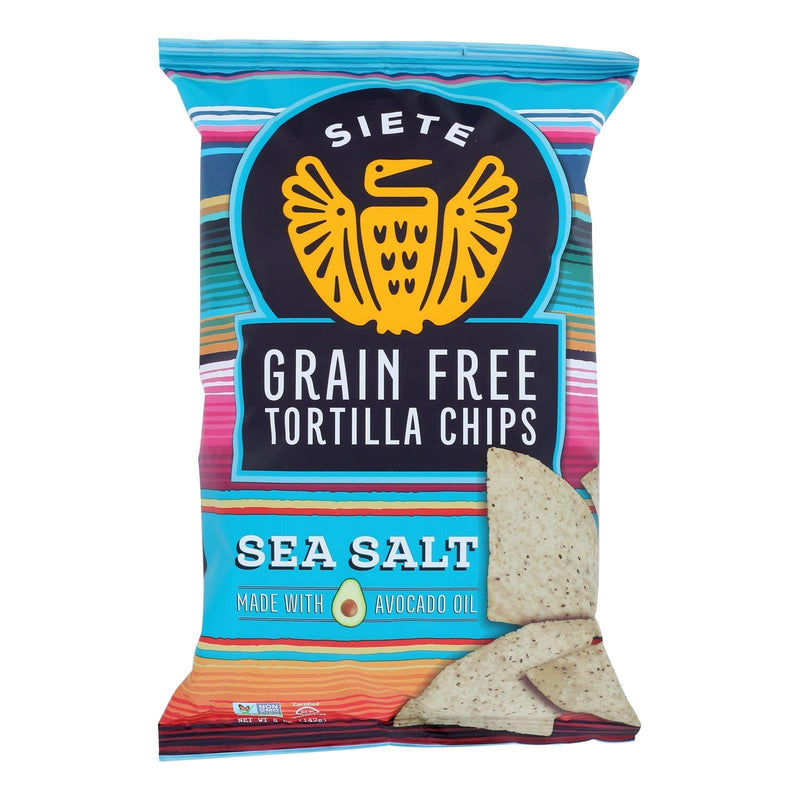 Siete Tortilla Chip - Sea Salt - Case Of 12 - 5 Oz - Orca Market