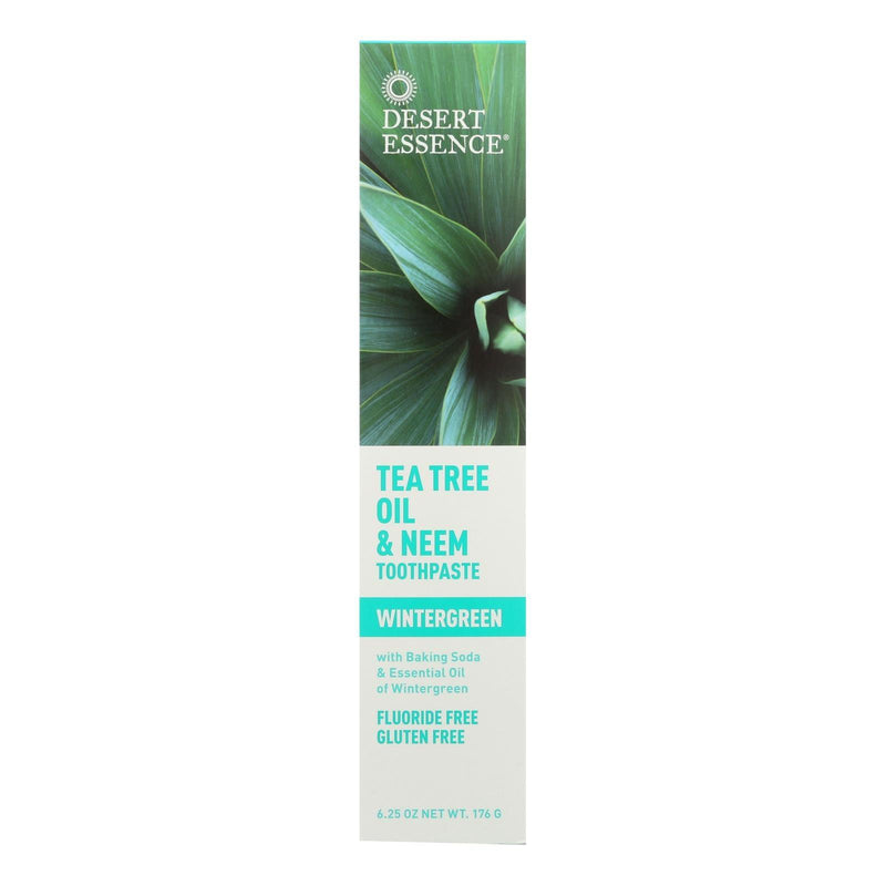 Desert Essence - Natural Tea Tree Oil And Neem Toothpaste Wintergreen - 6.25 Oz - Orca Market