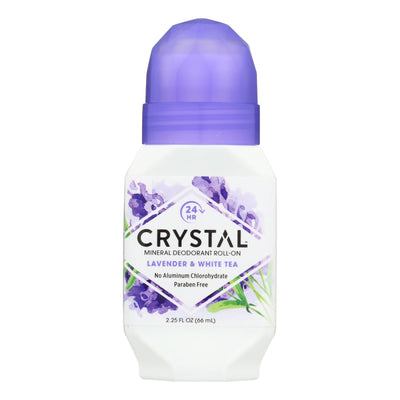 Crystal Essence Roll On Deodorant Lavender And White Tea - 2.25 Fl Oz - Orca Market