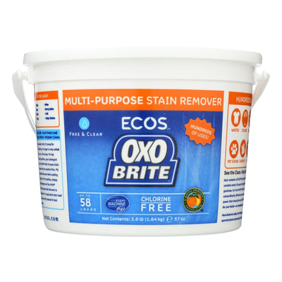 Earth Friendly Free And Clear Oxobrite Multi - Purpose Stain Remover - Case Of 6 - 3.6 Lb. - Orca Market