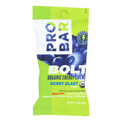 Probar Bolt Energy Chews - Organic Berry Blast - 2.1 Oz - Case Of 12 - Orca Market