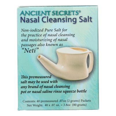 Ancient Secrets Nasal Cleansing Salt Packets - 40 Packets - Orca Market