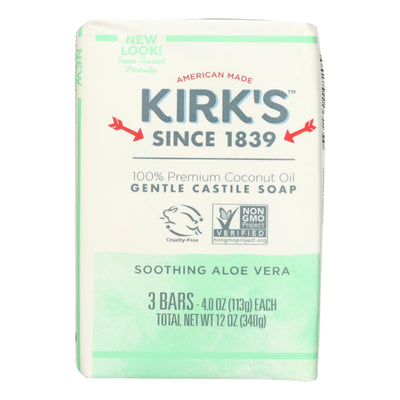 Kirks Natural Bar Soap - Coco Castile - Aloe Vera - 3 Pack - 3/4 Oz - 1 Each - Orca Market