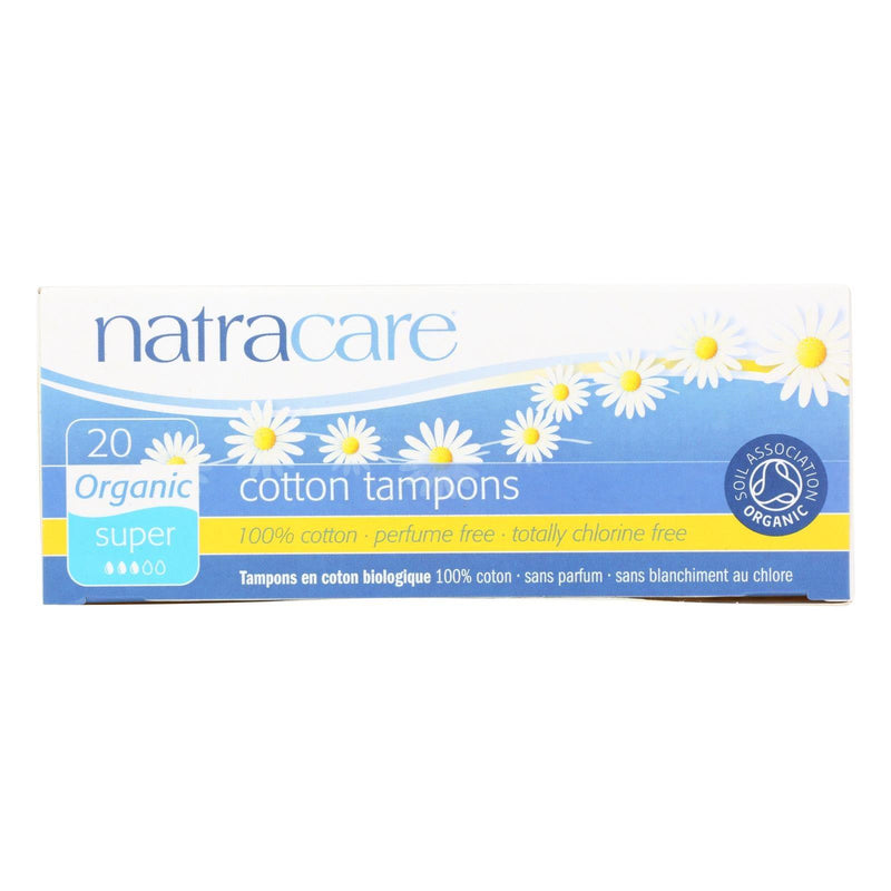 Natracare 100% Organic Cotton Tampons Super - 20 Tampons - Orca Market