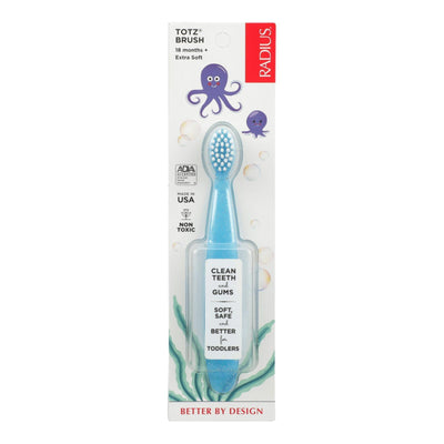 Radius - Totz Toothbrush 18+ Months - Extra Soft - Clear Sparkle - Case Of 6 - Orca Market