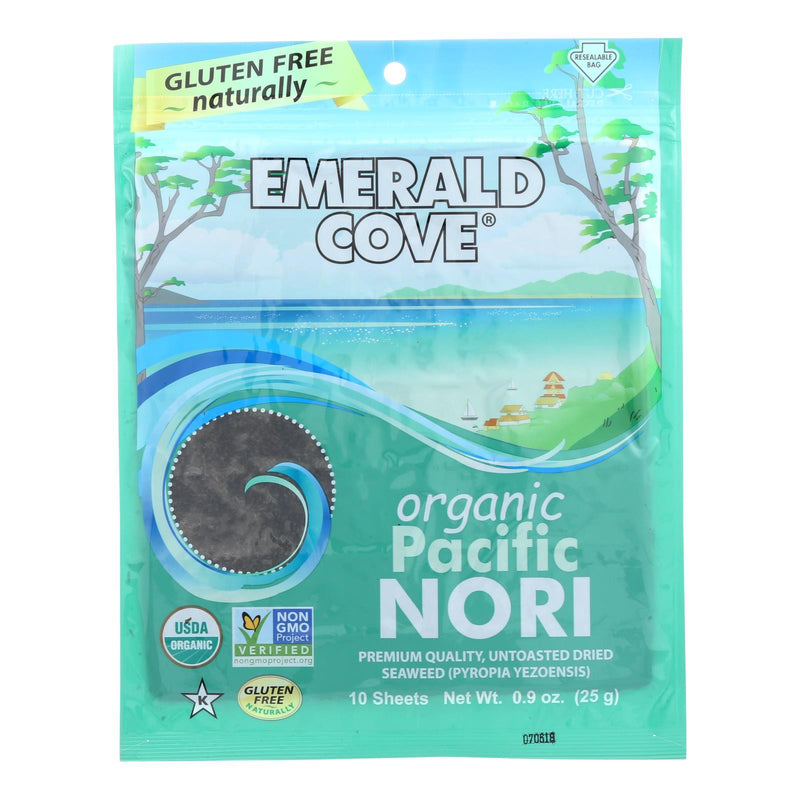 Emerald Cove Organic Pacific Nori - Untoasted Hoshi - Silver Grade - .9 Oz - Case Of 6 - Orca Market