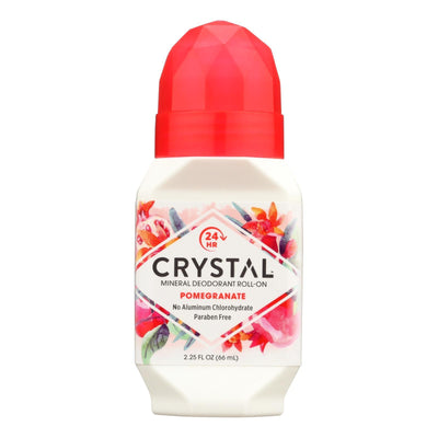 Crystal Essence Mineral Deodorant Roll-on Pomegranate - 2.25 Fl Oz - Orca Market