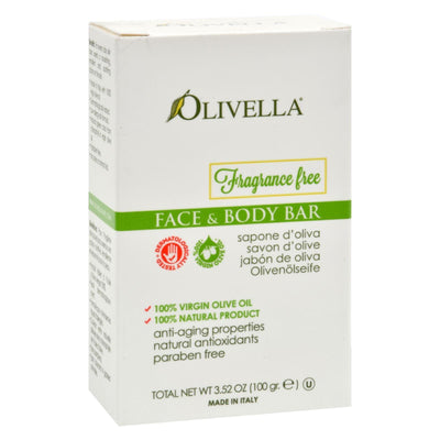 Olivella Fragrance Free Face And Body Bar - 3.52 Oz - Orca Market