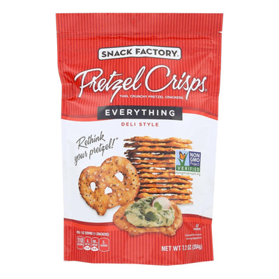 Pretzel Crisp Pretzel Crisps - Everything - Case Of 12 - 7.2 Oz. - Orca Market