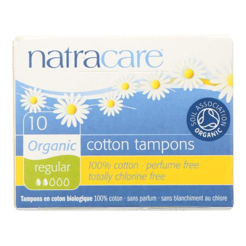 Natracare 100% Organic Cotton Tampons - Regular - 10 Pack - Orca Market