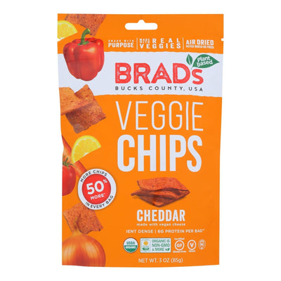 Brad's Plant Based - Raw Chips - Cheddar - Case Of 12 - 3 Oz. - Orca Market